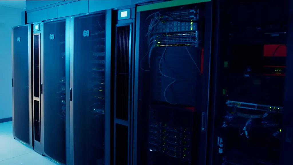 cenrramiento de pasillo CCNOC de GESAB en el data center de puertos del estado