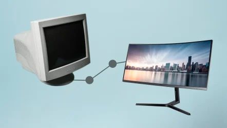 monitores antiguos y nuevos