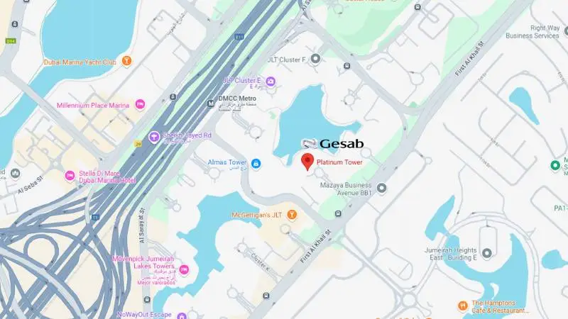 GESAB Dubai map