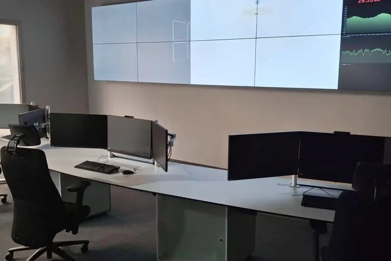 centro de control Gaselec con Advantis NG y DeskWall de GESAB